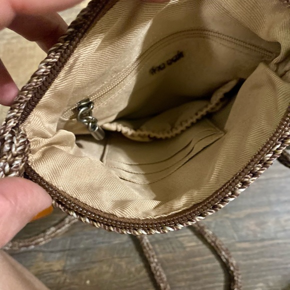 THE SAK Classic Crochet Small Crossbody Bag Purse. 7x9 - Picture 5 of 10